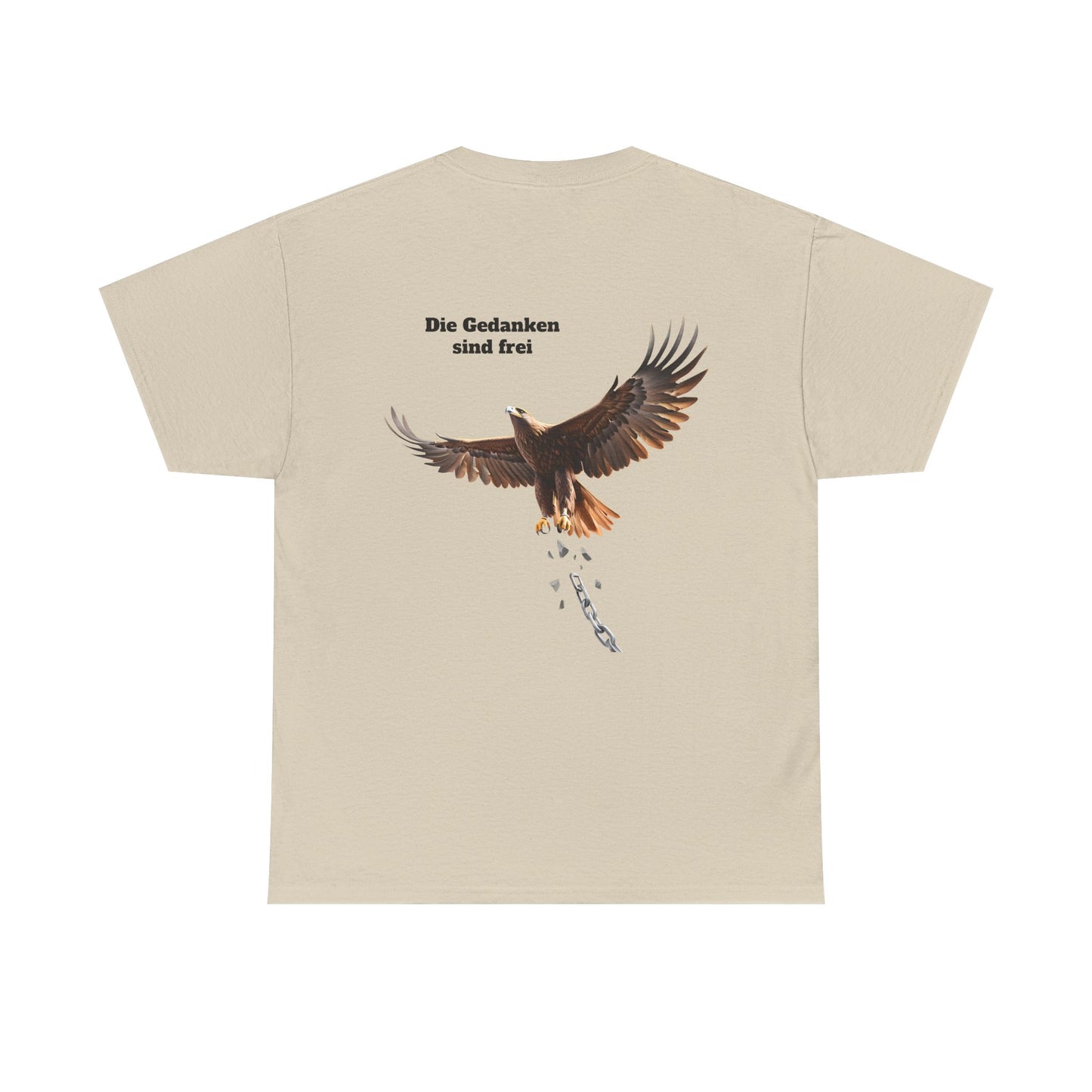 Unisex T-Shirt mit Volkslied - Gedanken sind frei (Druck hinten)