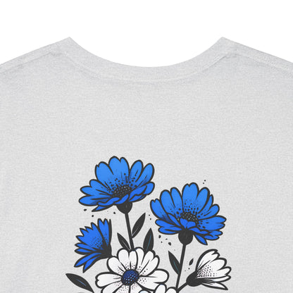 T-Shirt mit Blumen - Griechenland (Druck hinten)