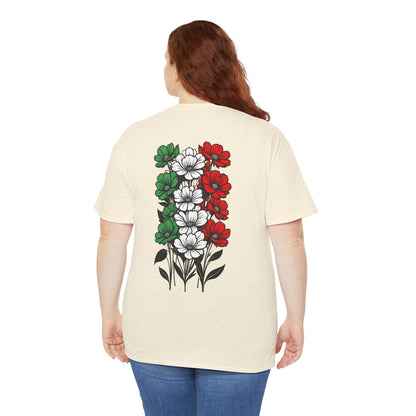 T-Shirt mit Blumen - Italien (Druck hinten)