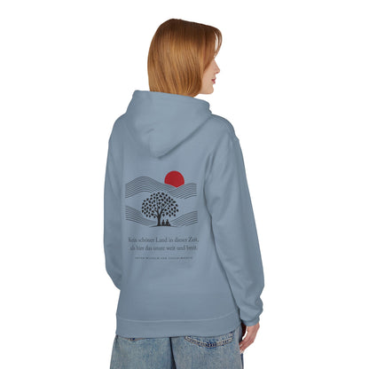 Unisex Fleece Hoodie mit Zitat - Zuccalmaglio - Kein schöner Land