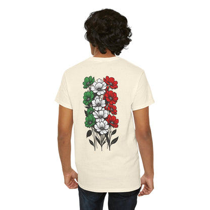 T-Shirt mit Blumen - Italien (Druck hinten)