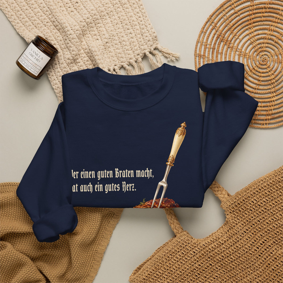 Unisex Sweatshirt mit Zitat - Busch - Ein guter Braten