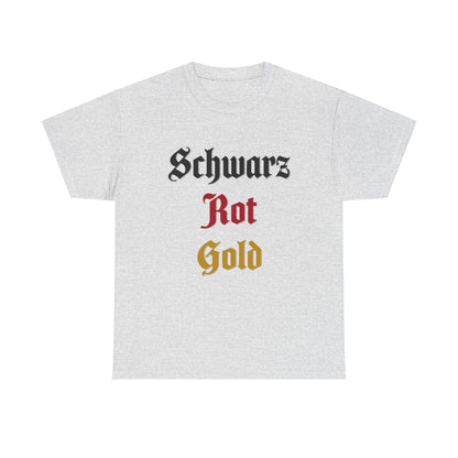 T-Shirt mit Deutschland Design - Schwarz Rot Gold