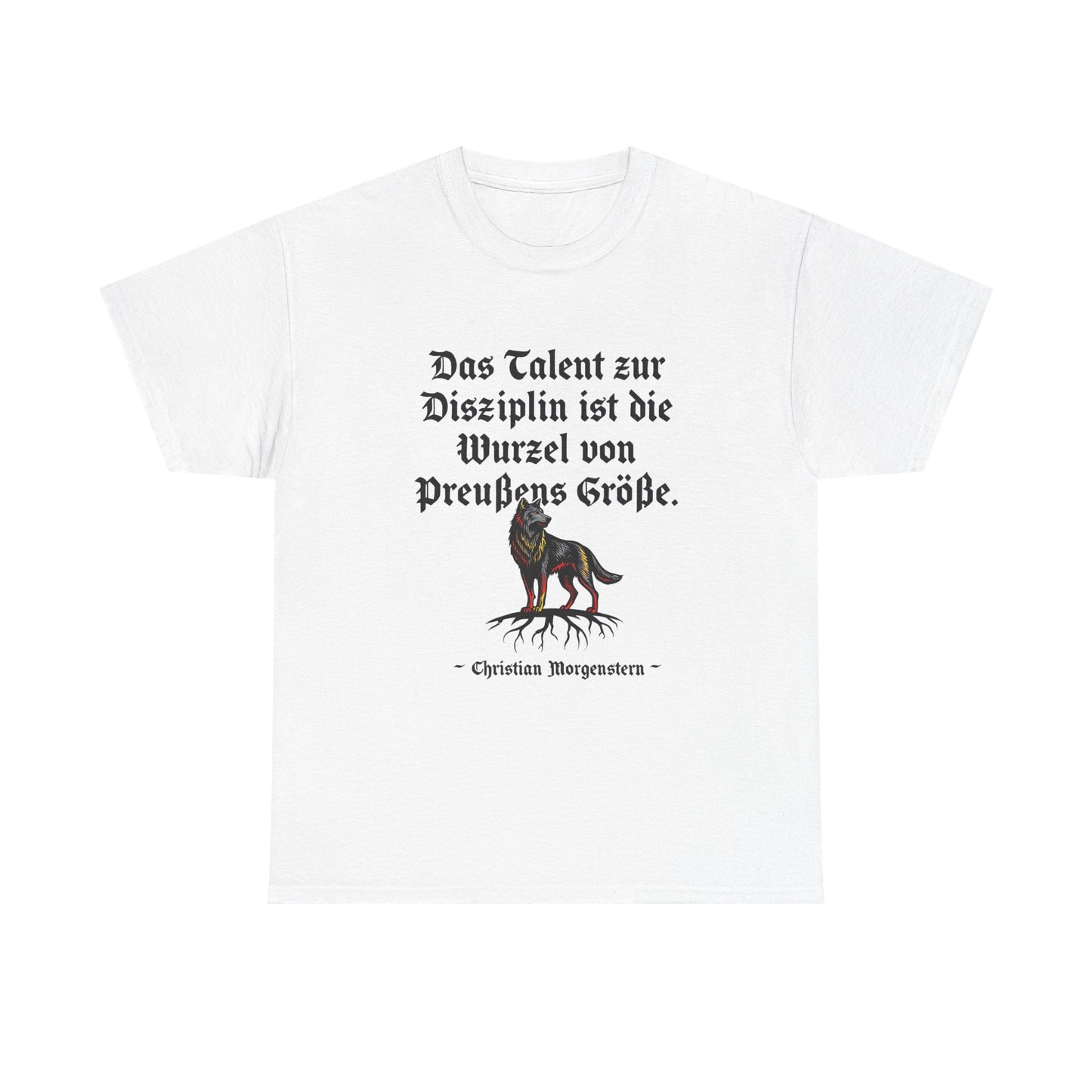 Unisex T-Shirt mit Zitat - Christian Morgenstern - Talent zur Disziplin