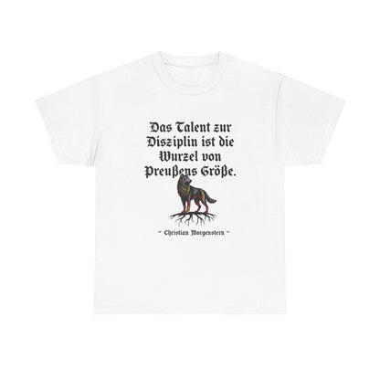 Unisex T-Shirt mit Zitat - Christian Morgenstern - Talent zur Disziplin