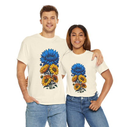 Unisex T-Shirt mit Blumen - Ukraine