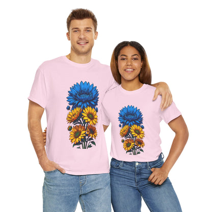 Unisex T-Shirt mit Blumen - Ukraine
