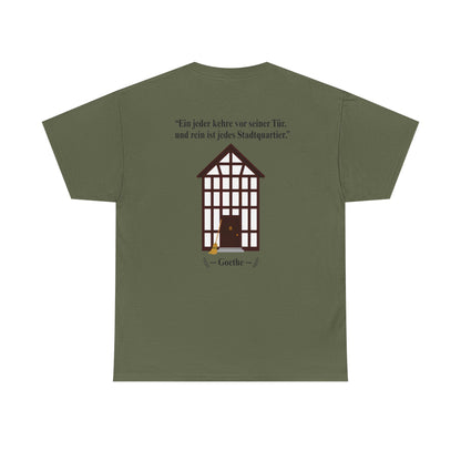 Unisex T-Shirt mit Zitat - Goethe - Stadtquartier (Druck hinten)