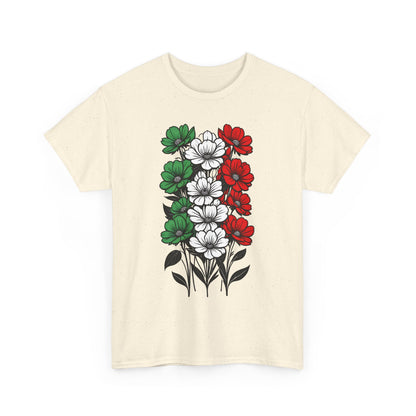 Unisex T-Shirt mit Blumen - Italien