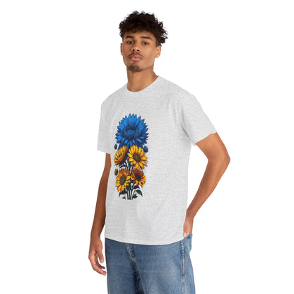Unisex T-Shirt mit Blumen - Ukraine