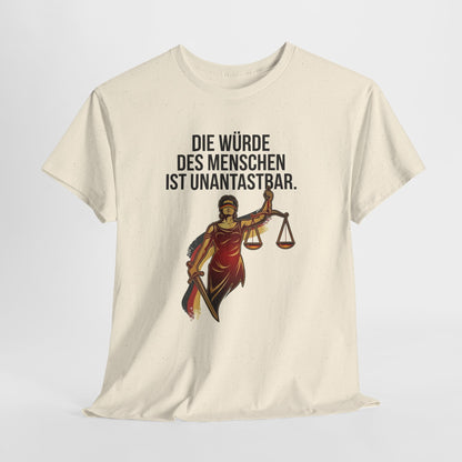 Unisex T-Shirt aus Baumwolle - Würde unantastbar