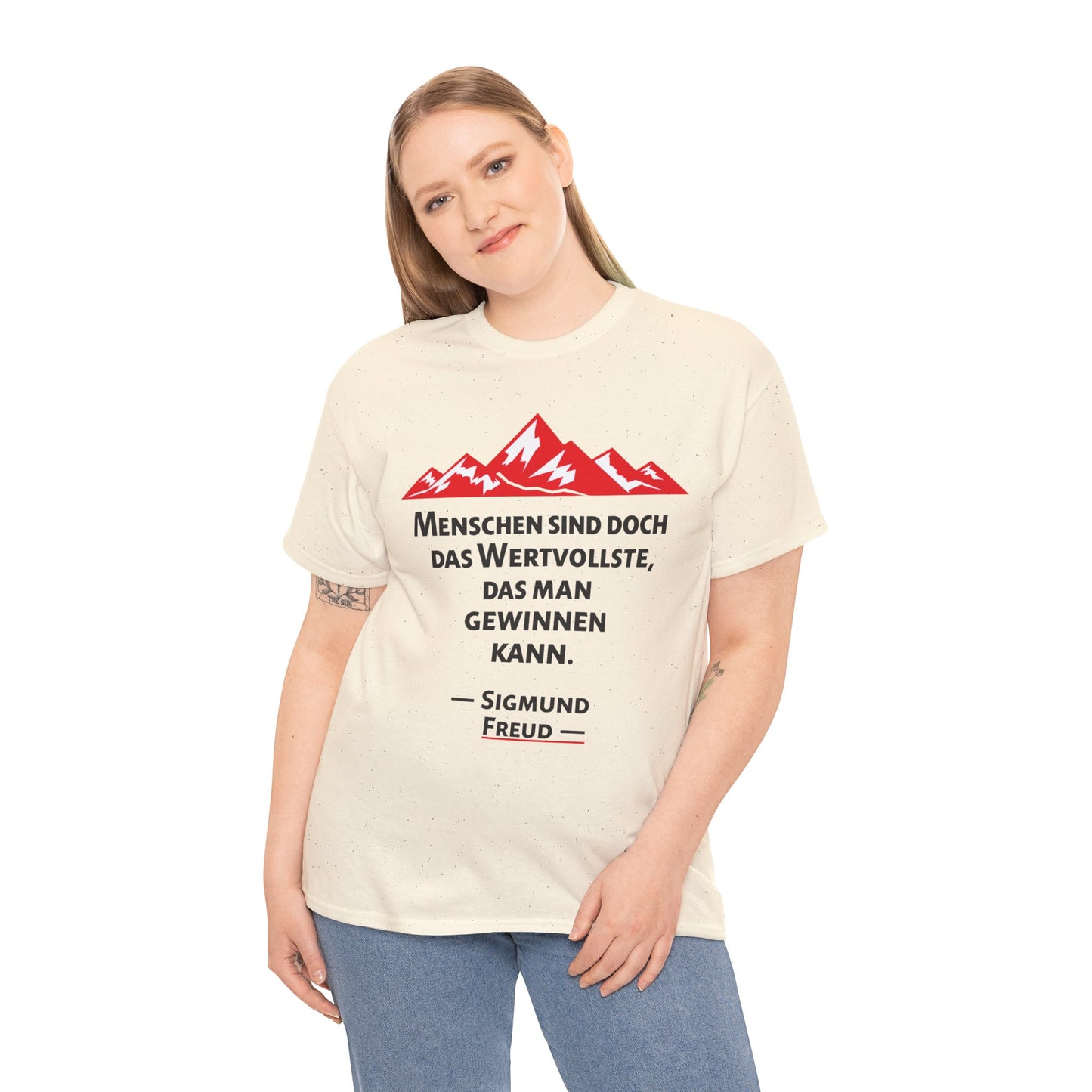 Unisex T-Shirt mit Zitat  - Sigmund Freud - Wertvolle Menschen