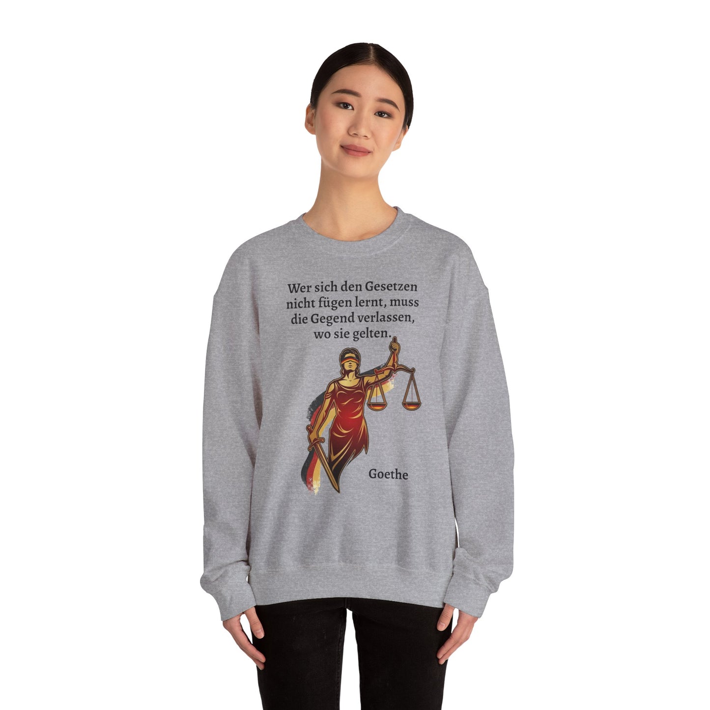 Unisex Sweatshirt mit Zitat - Goethe - Gesetze