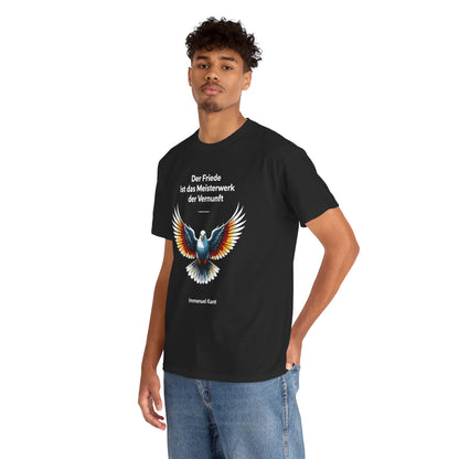 Unisex T-Shirt mit Taube und Zitat - Kant