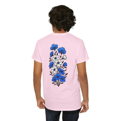 T-Shirt mit Blumen - Griechenland (Druck hinten)