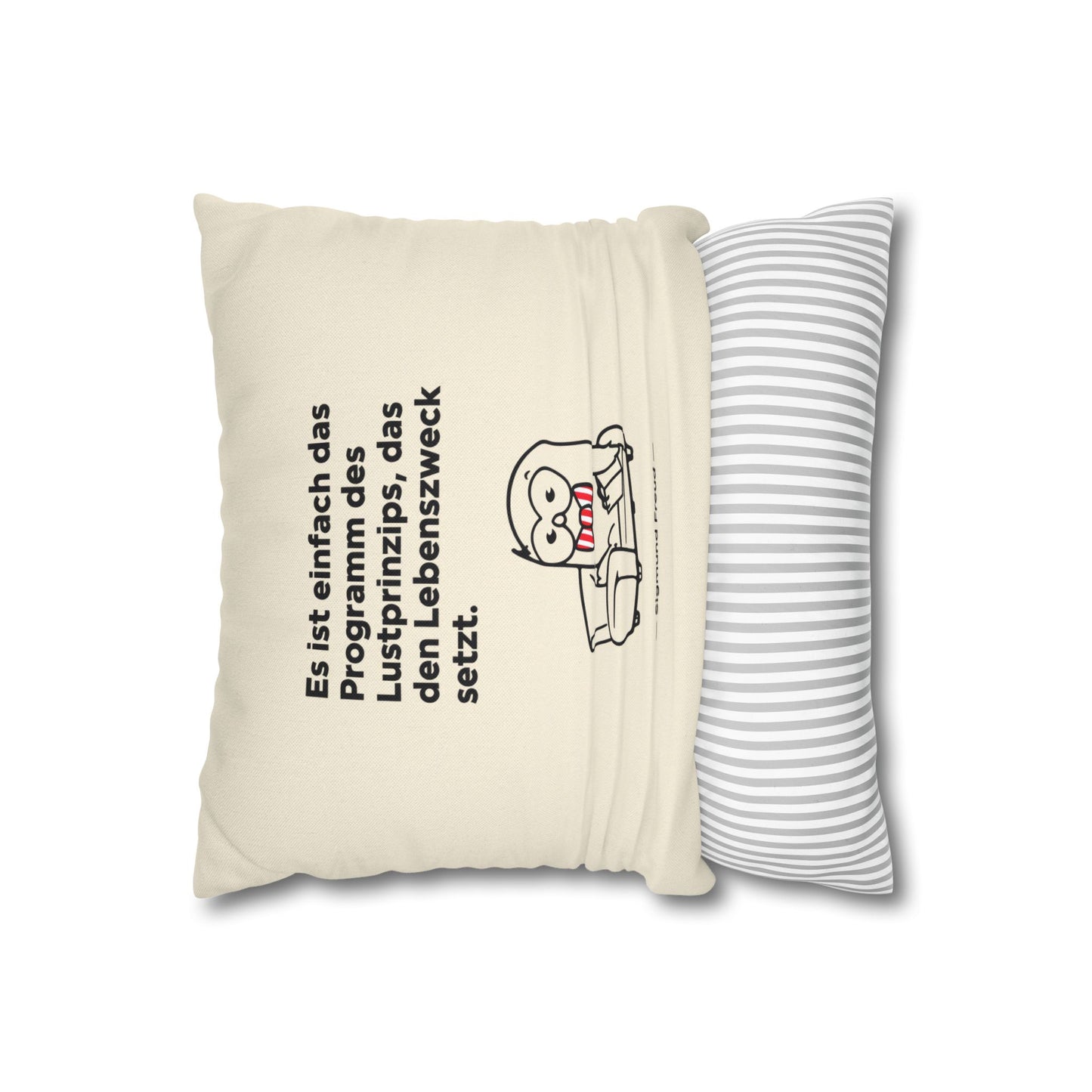 Kissenbezug mit Zitat - Sigmund Freud - Lustprinzip