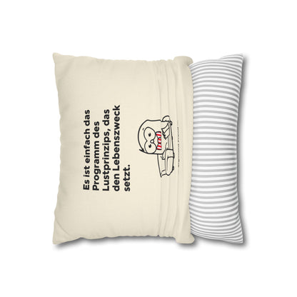 Kissenbezug mit Zitat - Sigmund Freud - Lustprinzip