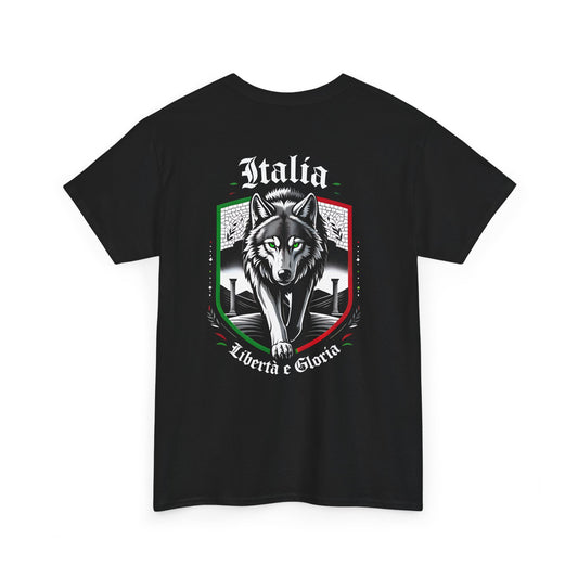 Unisex T-Shirt mit Wolf und Spruch - Italien
