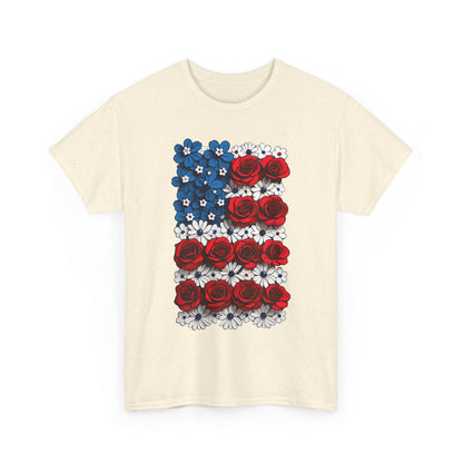 Unisex T-Shirt mit Blumen - US