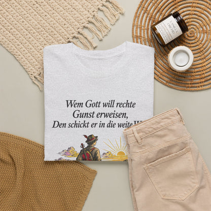 Unisex T-Shirt mit Zitat - Eichendorff - In die weite Welt