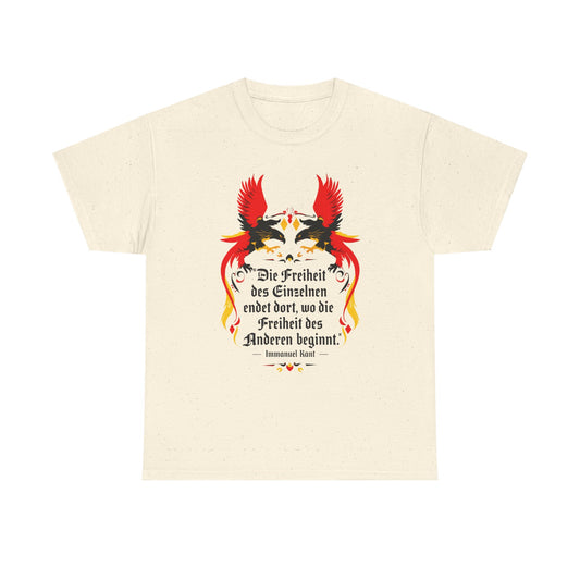 Unisex T-Shirt mit Zitat - Immanuel Kant - Freiheit des Einzelnen