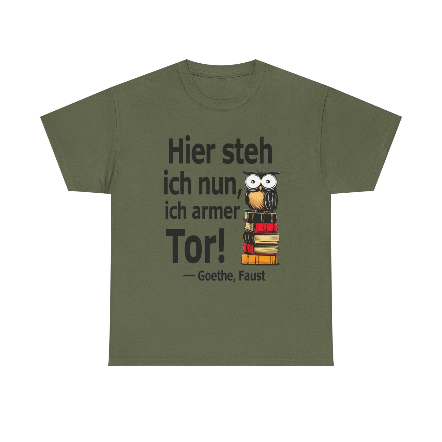 Unisex T-Shirt mit Zitat - Goethe - Hier steh ich nun