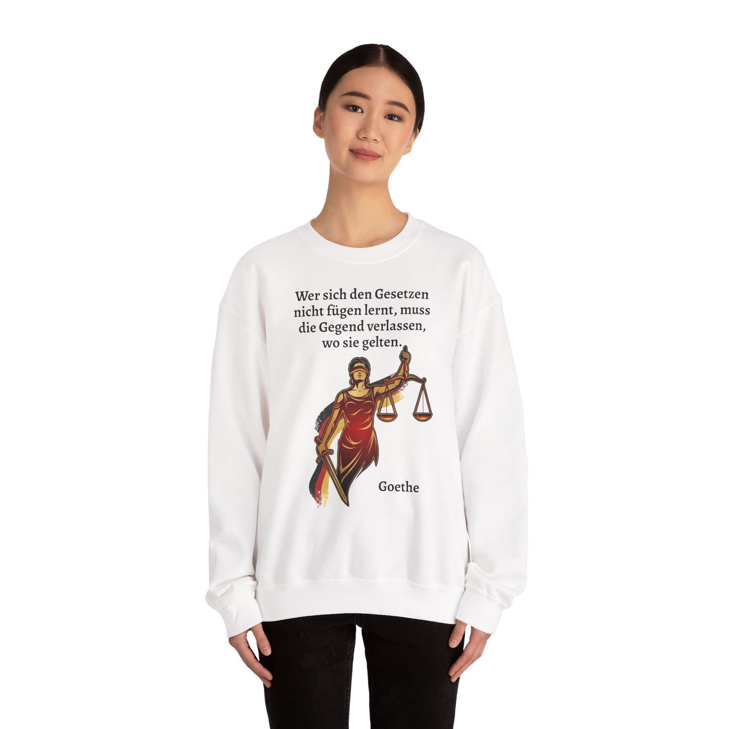 Unisex Sweatshirt mit Zitat - Goethe - Gesetze