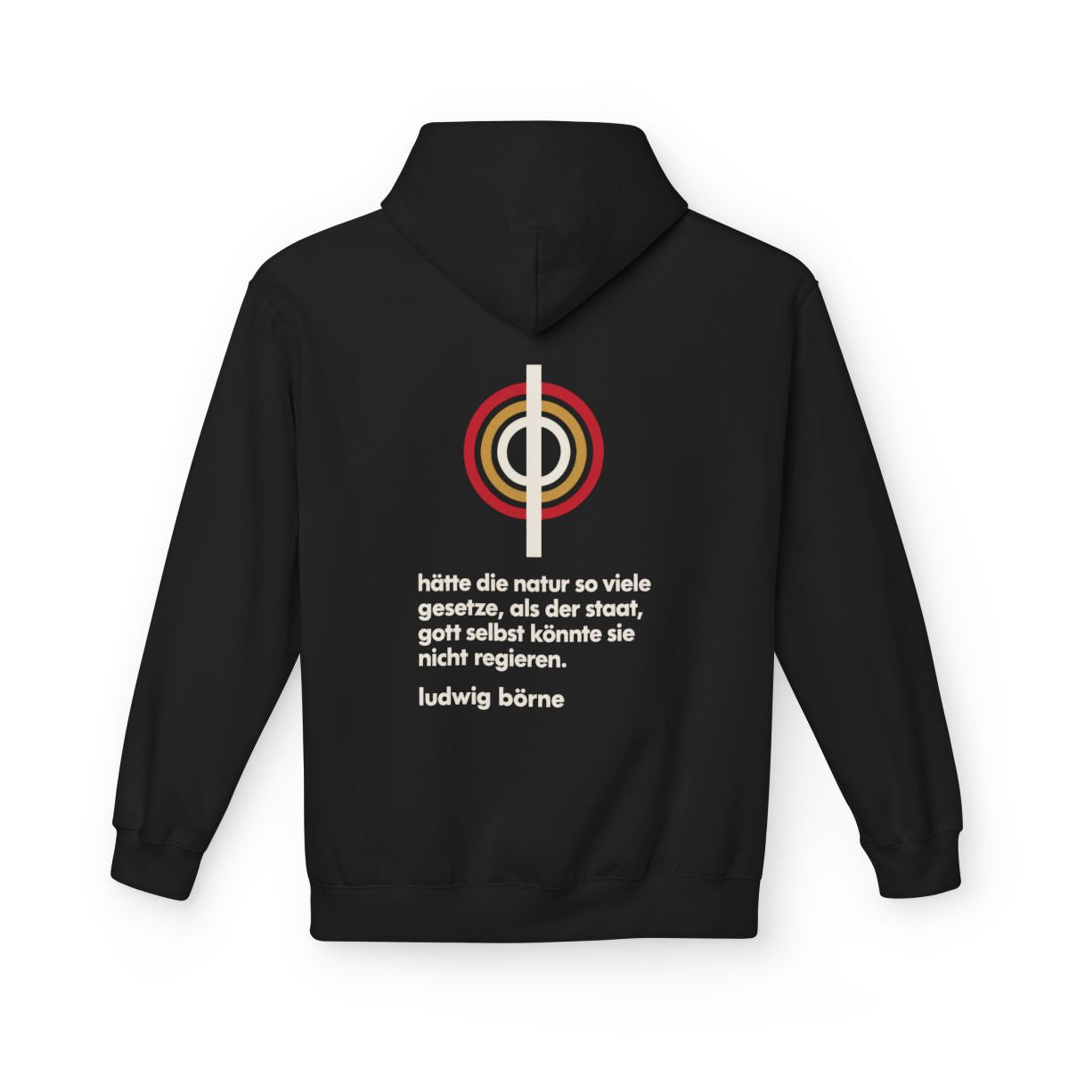 Unisex Fleece Hoodie mit Zitat - Börne - Hätte die Natur so viele Bauhaus – back