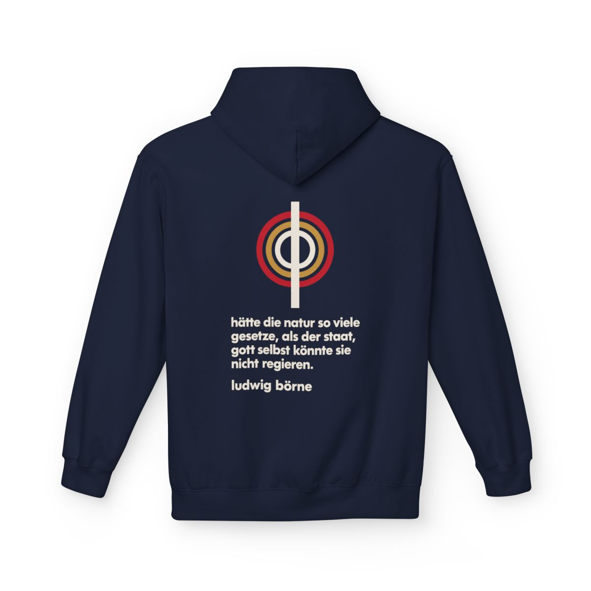 Unisex Fleece Hoodie mit Zitat - Börne - Hätte die Natur so viele Bauhaus – back