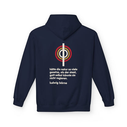 Unisex Fleece Hoodie mit Zitat - Börne - Hätte die Natur so viele Bauhaus – back