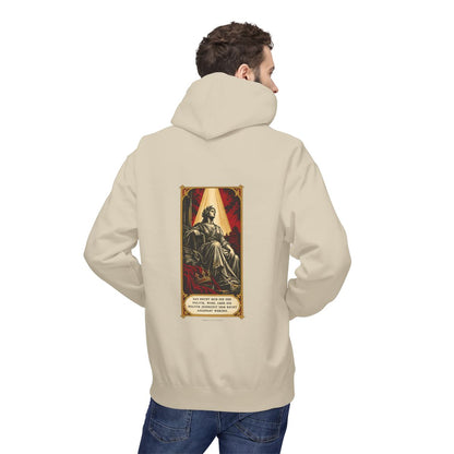 Unisex Fleece Hoodie mit Zitat - Kant - Das Recht muß nie – person-2-back