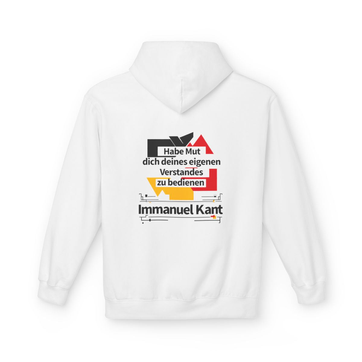 Unisex Fleece Hoodie mit Zitat - Kant - Habe Mut Bauhaus – back