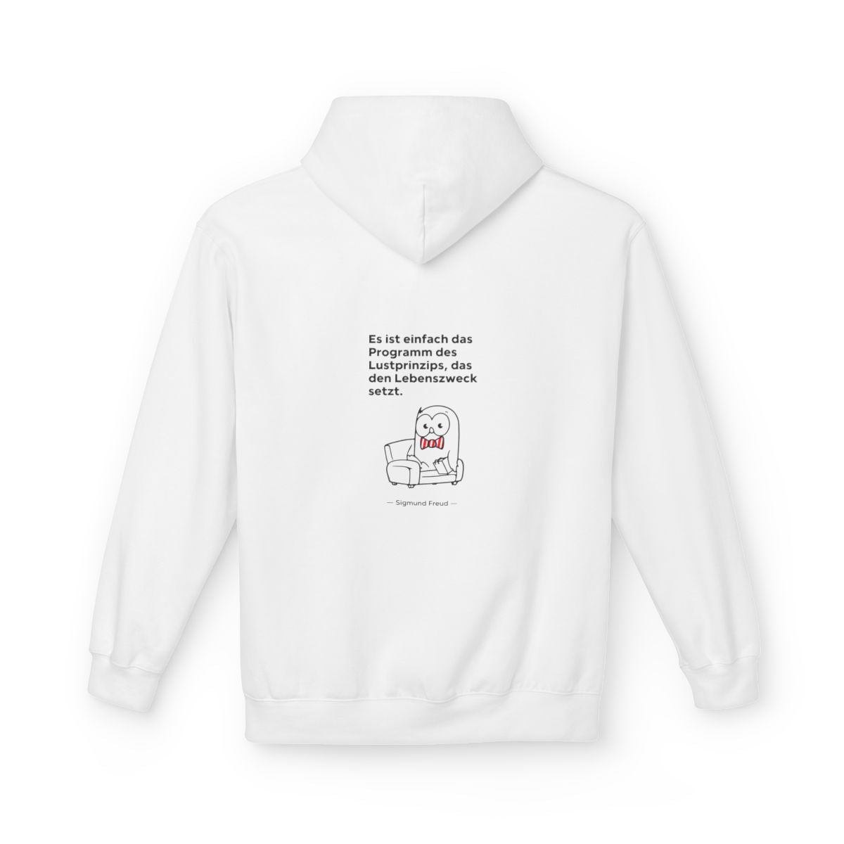 Unisex Fleece Hoodie mit Zitat - Freud - Lustprinzip – back