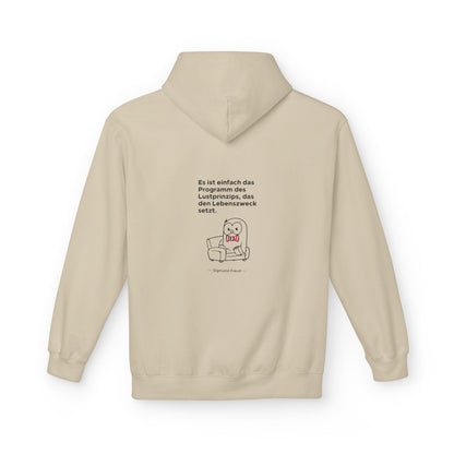Unisex Fleece Hoodie mit Zitat - Freud - Lustprinzip – back