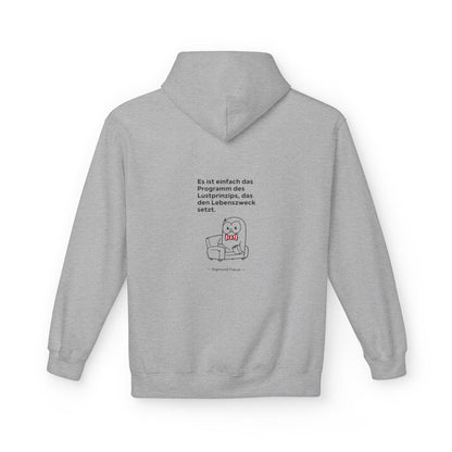 Unisex Fleece Hoodie mit Zitat - Freud - Lustprinzip – back