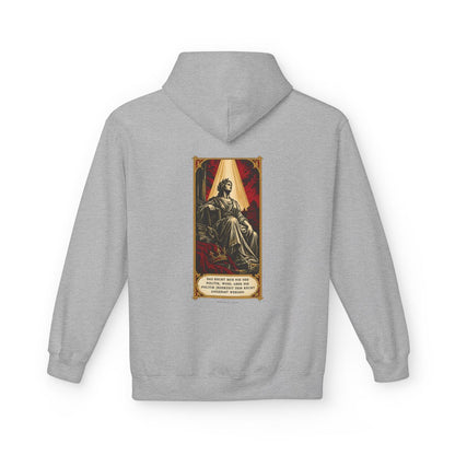 Unisex Fleece Hoodie mit Zitat - Kant - Das Recht muß nie – back