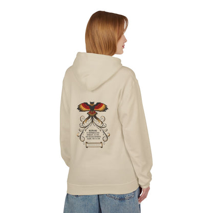Unisex Fleece Hoodie mit Zitat - Goethe - Hoffnungslos versklavt – person-1-back