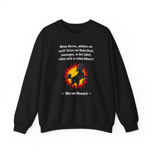 Unisex Sweatshirt mit Zitat - Bismarck - Deutschland in den Sattel – front