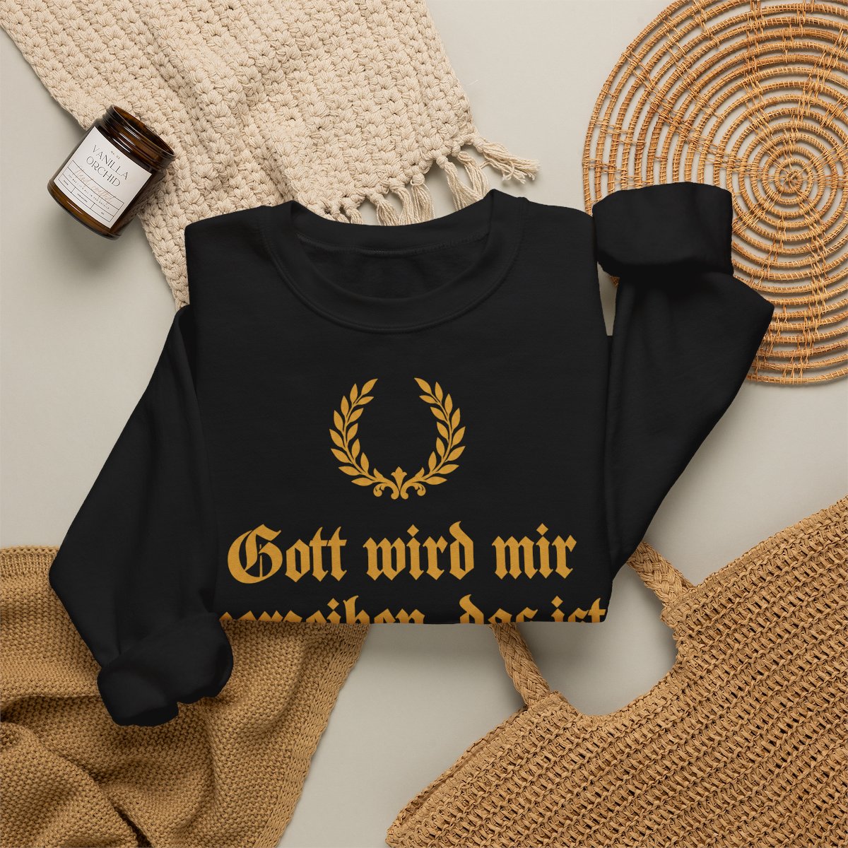 Unisex Sweatshirt mit Zitat - Heine - Das ist sein Beruf – folded-2