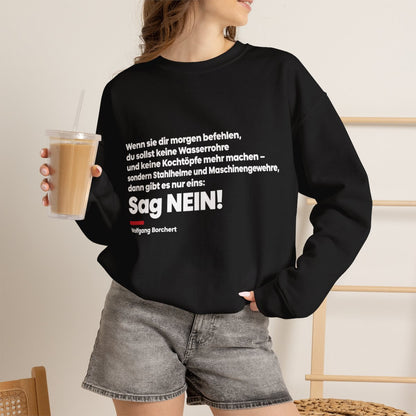 Unisex Sweatshirt mit Zitat - Borchert - Sag Nein – lifestyle-2