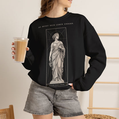 Unisex Sweatshirt mit Zitat - Rilke - Du musst dein Leben ändern – lifestyle-2