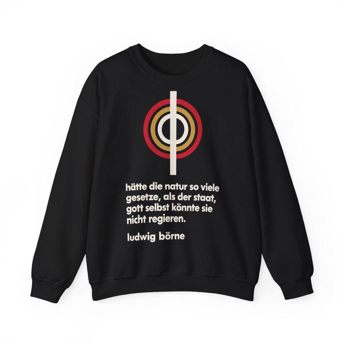 Unisex Sweatshirt mit Zitat - Börne - Hätte die Natur so viele Bauhaus – front