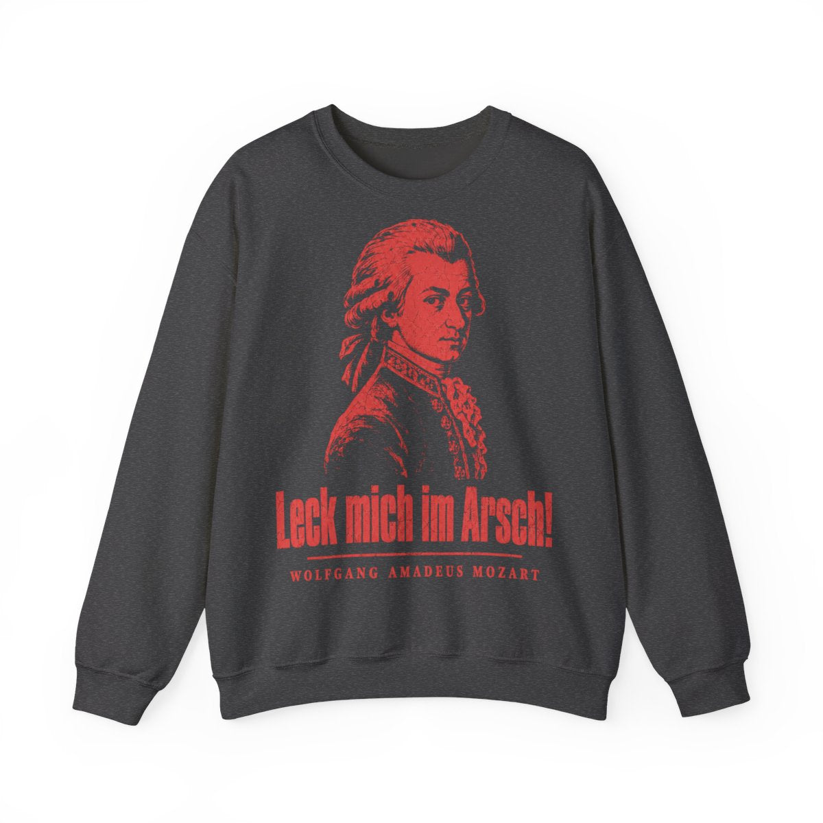 Unisex Sweatshirt mit Zitat - Mozart - Leck mich im Arsch Vintage – front