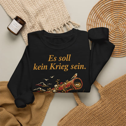 Unisex Sweatshirt mit Zitat - Kant - Es soll kein Krieg sein – folded-2