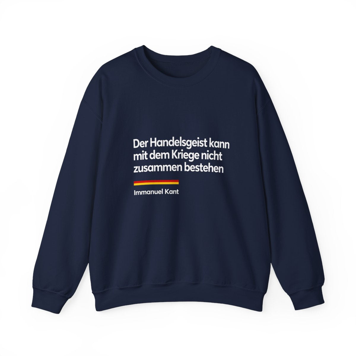 Unisex Sweatshirt mit Zitat - Kant - Der Handelsgeist – front