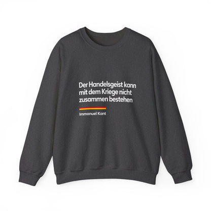 Unisex Sweatshirt mit Zitat - Kant - Der Handelsgeist – front