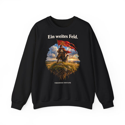 Unisex Sweatshirt mit Zitat - Fontane - Ein weites Feld – front