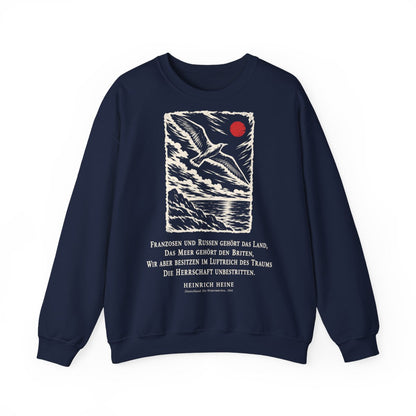 Unisex Sweatshirt mit Zitat - Heine - Franzosen und Russen gehört das Land – front