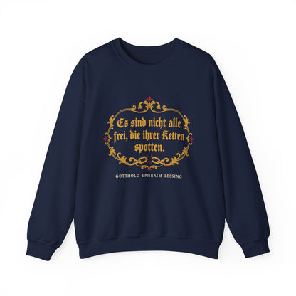Unisex Sweatshirt mit Zitat - Lessing - Ketten spotten – front