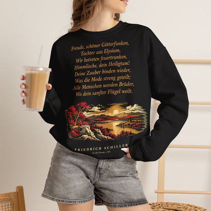 Unisex Sweatshirt mit Zitat - Schiller - Freude, schöner Götterfunken – lifestyle-2